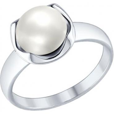 Серебряное кольцо SOKOLOV 94012361_s с жемчугом 1 Серебряное кольцо SOKOLOV 94012361_s с жемчугом 1