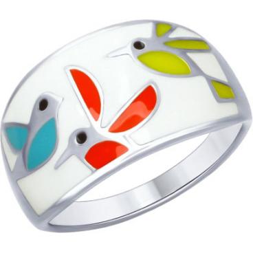 Серебряное кольцо SOKOLOV 94012447_s c эмалью 1 Серебряное кольцо SOKOLOV 94012447_s c эмалью 1