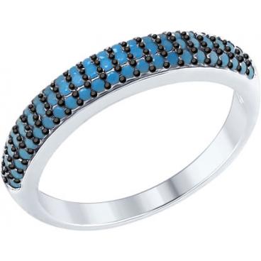 Серебряное кольцо SOKOLOV 94012560_s с наноситалами 1 Серебряное кольцо SOKOLOV 94012560_s с наноситалами 1