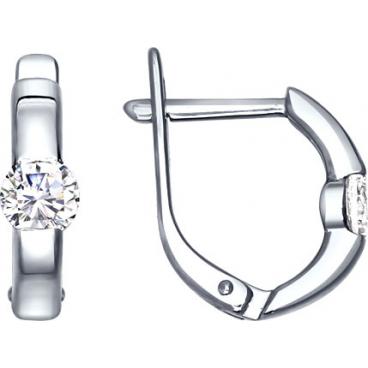 Серебряные серьги SOKOLOV 94020415_s с фианитами 1 Серебряные серьги SOKOLOV 94020415_s с фианитами 1