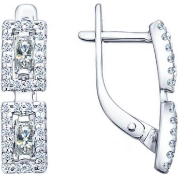 Серебряные сережки SOKOLOV 94021714_s с фианитами 1 Серебряные сережки SOKOLOV 94021714_s с фианитами 1