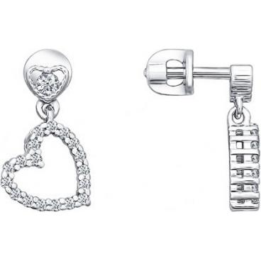 Серебряные серьги SOKOLOV 94021719_s с фианитами 1 Серебряные серьги SOKOLOV 94021719_s с фианитами 1