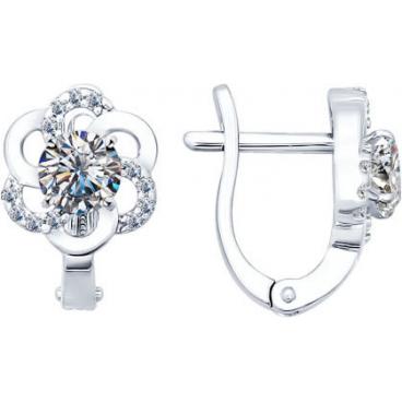 Серебряные серьги SOKOLOV 94021781_s с фианитами 1 Серебряные серьги SOKOLOV 94021781_s с фианитами 1