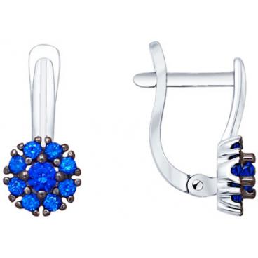 Серебряные серьги SOKOLOV 94021909_s с фианитами 1 Серебряные серьги SOKOLOV 94021909_s с фианитами 1