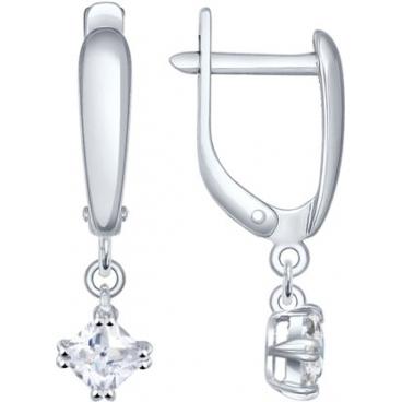 Серебряные серьги SOKOLOV 94022007_s с фианитами 1 Серебряные серьги SOKOLOV 94022007_s с фианитами 1