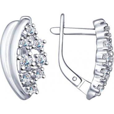 Серебряные серьги SOKOLOV 94022246_s с фианитами 1 Серебряные серьги SOKOLOV 94022246_s с фианитами 1