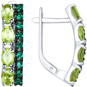 Серебряные серьги SOKOLOV 94022266_s с фианитами 1 Серебряные серьги SOKOLOV 94022266_s с фианитами 1