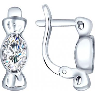 Серебряные серьги SOKOLOV 94022271_s с фианитами 1 Серебряные серьги SOKOLOV 94022271_s с фианитами 1