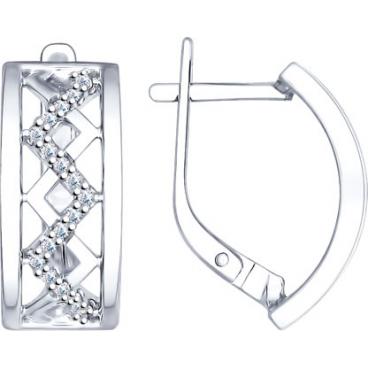 Серебряные серьги SOKOLOV 94022331_s с фианитами 1 Серебряные серьги SOKOLOV 94022331_s с фианитами 1