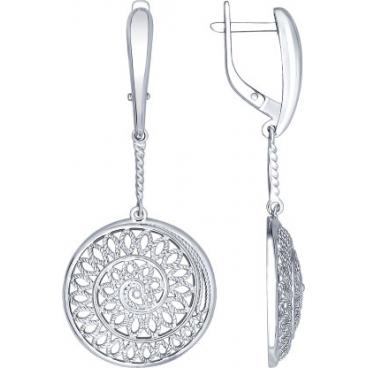 Серебряные серьги круглые SOKOLOV 94022346_s 1 Серебряные серьги круглые SOKOLOV 94022346_s 1