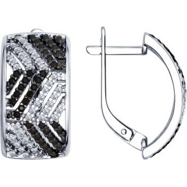 Серебряные серьги SOKOLOV 94022363_s с фианитами 1 Серебряные серьги SOKOLOV 94022363_s с фианитами 1