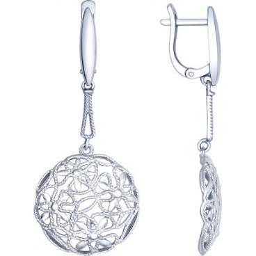 Серебряные серьги круглые SOKOLOV 94022374_s 1 Серебряные серьги круглые SOKOLOV 94022374_s 1