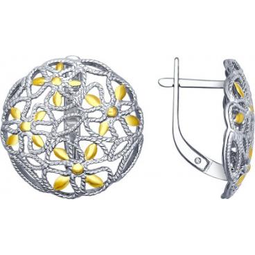 Серебряные серьги круглые SOKOLOV 94022389_s с эмалью 1 Серебряные серьги круглые SOKOLOV 94022389_s с эмалью 1