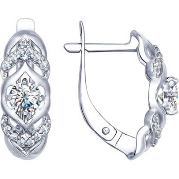Серебряные серьги SOKOLOV 94022500_s с фианитами 1 Серебряные серьги SOKOLOV 94022500_s с фианитами 1