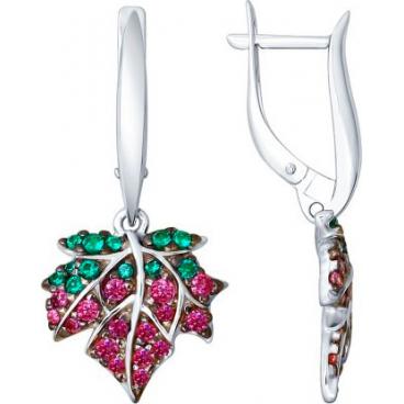 Серебряные серьги SOKOLOV 94022512_s с фианитами 1 Серебряные серьги SOKOLOV 94022512_s с фианитами 1