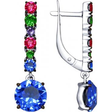 Серебряные серьги SOKOLOV 94022531_s с кристаллами Swarovski 1 Серебряные серьги SOKOLOV 94022531_s с кристаллами Swarovski 1