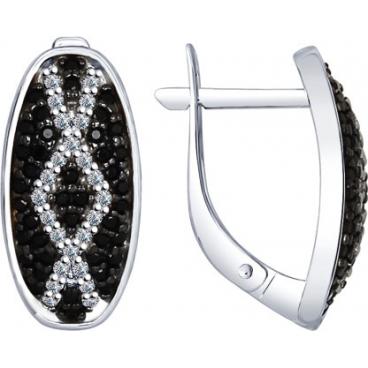 Серебряные серьги SOKOLOV 94022564_s с фианитами 1 Серебряные серьги SOKOLOV 94022564_s с фианитами 1