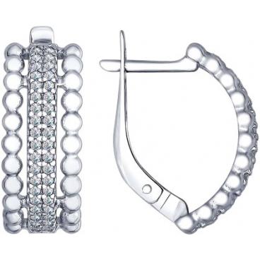 Серебряные серьги SOKOLOV 94022605_s с фианитами 1 Серебряные серьги SOKOLOV 94022605_s с фианитами 1