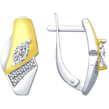 Серебряные серьги SOKOLOV 94022609_s с фианитами 1 Серебряные серьги SOKOLOV 94022609_s с фианитами 1