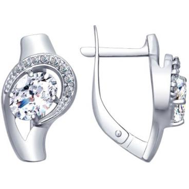 Серебряные серьги SOKOLOV 94022611_s с фианитами 1 Серебряные серьги SOKOLOV 94022611_s с фианитами 1