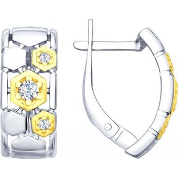 Серебряные серьги SOKOLOV 94022642_s с фианитами 1 Серебряные серьги SOKOLOV 94022642_s с фианитами 1