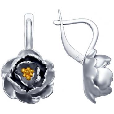 Серебряные классические серьги SOKOLOV 94022699_s 1 Серебряные классические серьги SOKOLOV 94022699_s 1