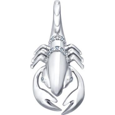 Серебряный кулон SOKOLOV 94031292_s c фианитом 1 Серебряный кулон SOKOLOV 94031292_s c фианитом 1