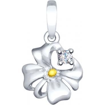 Серебряный кулон SOKOLOV 94031935_s c фианитом 1 Серебряный кулон SOKOLOV 94031935_s c фианитом 1