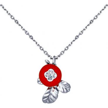 Серебряное колье цепь с подвесками SOKOLOV 94070096_s с эмалью, фианитом 1 Серебряное колье цепь с подвесками SOKOLOV 94070096_s с эмалью, фианитом 1