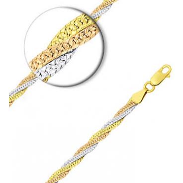 Серебряная цепочка SOKOLOV 94074422_s с плетением косичка 1 Серебряная цепочка SOKOLOV 94074422_s с плетением косичка 1