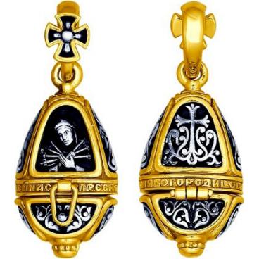 Женская серебряная нательная иконка SOKOLOV 95030152_s 1 Женская серебряная нательная иконка SOKOLOV 95030152_s 1