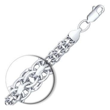 Мужская серебряная цепочка на шею SOKOLOV 968290604_s с плетением бисмарк 1 Мужская серебряная цепочка на шею SOKOLOV 968290604_s с плетением бисмарк 1