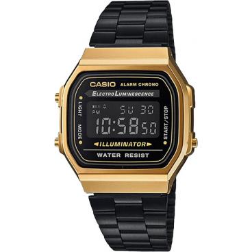 Мужские японские наручные часы Casio A-168WEGB-1B с хронографом 1