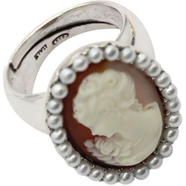 Серебряный перстень Stile Italiano A0688P-wr с жемчугом, ювелирной смолой 1 Серебряный перстень Stile Italiano A0688P-wr с жемчугом, ювелирной смолой 1