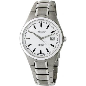 Мужские швейцарские титановые наручные часы Adriatica A1137.4113Q 1