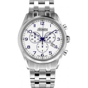 Мужские швейцарские наручные часы Adriatica A8204.51B3CH с хронографом 1