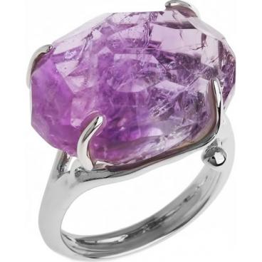 Серебряное кольцо Sandara ADR039 с аметистом 1 Серебряное кольцо Sandara ADR039 с аметистом 1