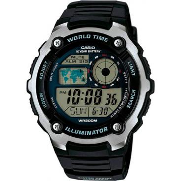 Мужские японские наручные часы Casio AE-2100W-1A с хронографом 1