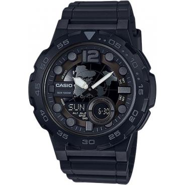 Мужские японские наручные часы Casio AEQ-100W-1B с хронографом 1