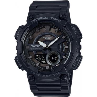 Мужские японские наручные часы Casio AEQ-110W-1B с хронографом 1