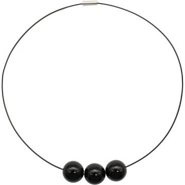 Стальное колье ожерелье One Day Art AT013_o с агатами 1