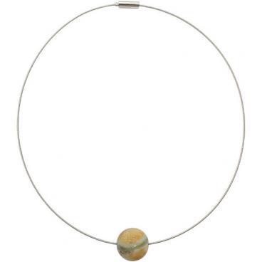 Стальное колье ожерелье One Day Art AT028JE_o с амазонитом 1