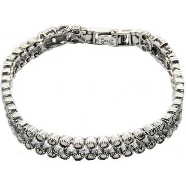 Серебряный браслет цепь Национальное Достояние B-594-nd с марказитами Swarovski 1