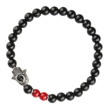 Мужской браслет из бусин Mr.Jones BNS003 с агатом 1