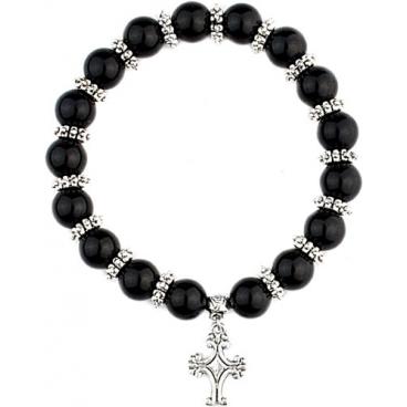 Мужской браслет из бусин Mr.Jones BNS046 с агатами 1