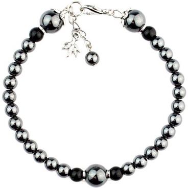 Мужской браслет бижутерия Mr.Jones BNS050 из бусин с агатами, гематитом 1