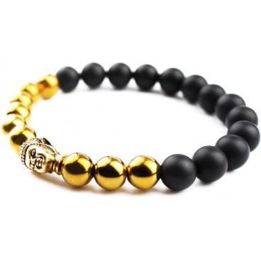 Мужской браслет из бусин Mr.Jones BSR07 с агатом 1