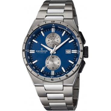 Мужские швейцарские титановые наручные часы Candino C4603_2 с хронографом 1