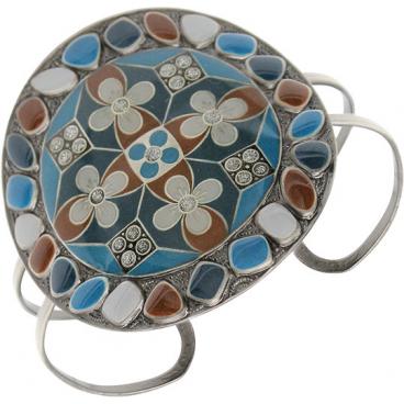 Жесткий браслет Clara Bijoux C74367-BL с эмалью, кристаллами 1 Жесткий браслет Clara Bijoux C74367-BL с эмалью, кристаллами 1