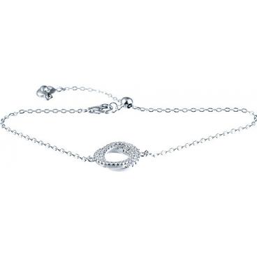 Серебряный браслет цепь Element47 by JV CAB1025 с цирконием 1 Серебряный браслет цепь Element47 by JV CAB1025 с цирконием 1